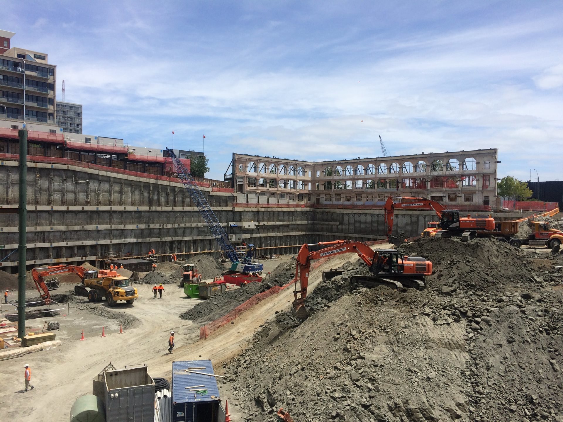 Excavation at NZICC site