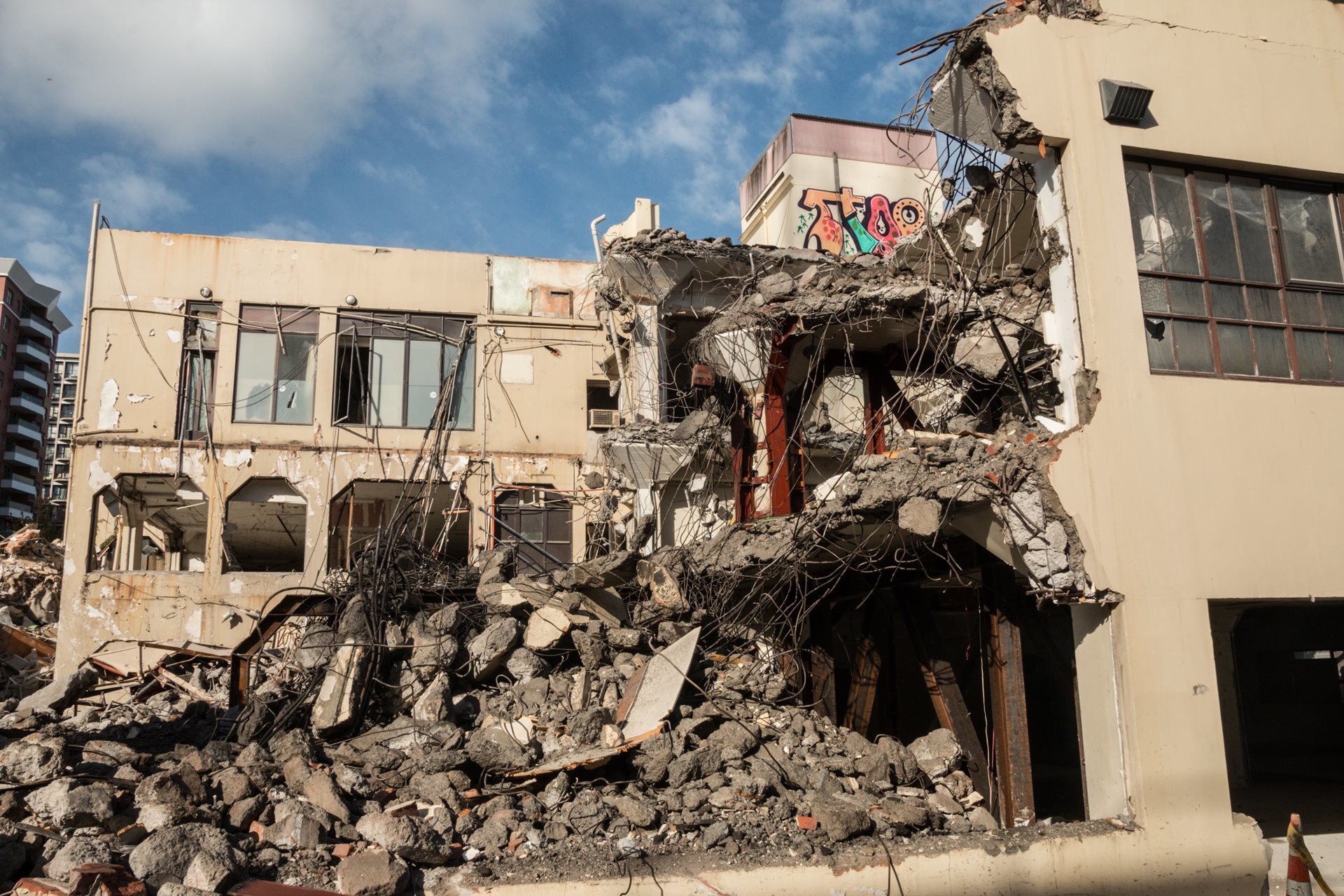 Demolition of buildings at NZICC site